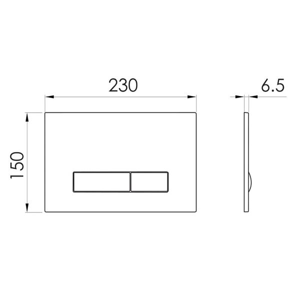 Клавиша смыва Imprese Pani i9040BOLIpure черная матовая soft-touch 063470 фото