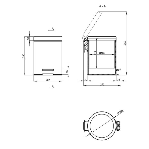 Відро для сміття Qtap Liberty BLM 1149 5 л SD00040036 фото