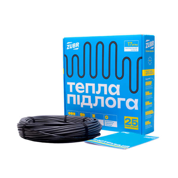 Нагревательный кабель Zubr DC Cable 17/140 Вт Zubr_DC_ Cable_17/140 фото