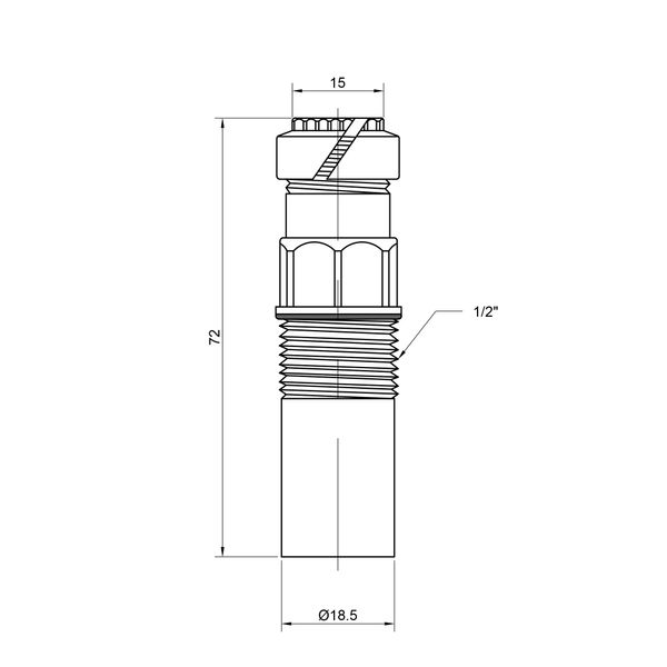 Штуцер Icma 1/2" для выносного датчика термостатической головки №189 SD00011127 фото