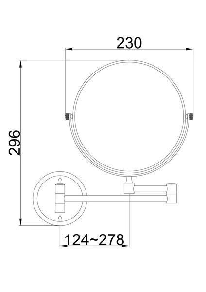 Дзеркало косметичне Frap F6108 із збільшенням Ø200 мм F6108 фото