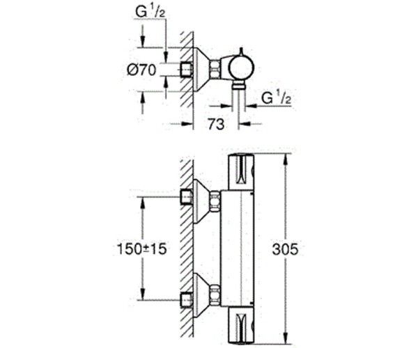 Термостат для душа Grohe Grohtherm 800 34558000 34558000 фото