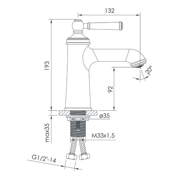 Смеситель для умывальника Imprese Hydrant ZMK031806010 060059 фото