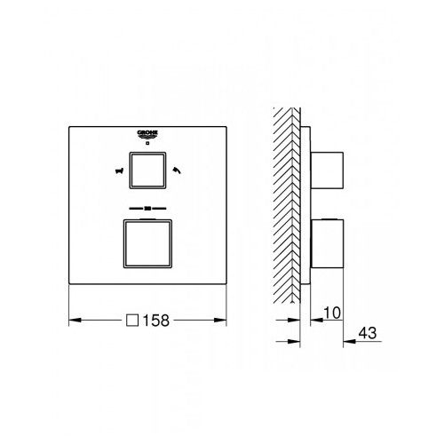 Термостат скрытого монтажа Grohe Grohtherm Cube 24155000 24155000 фото