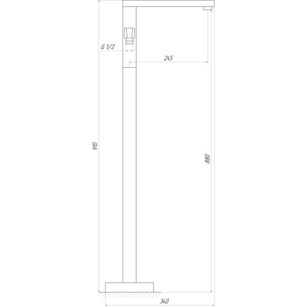 Змішувач для ванни Topaz Odiss TO 18113-H66-BL 000021002 фото