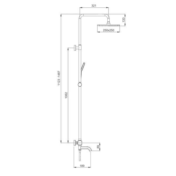 Душевая система с термостатом Gappo G2491 хром G2491 фото