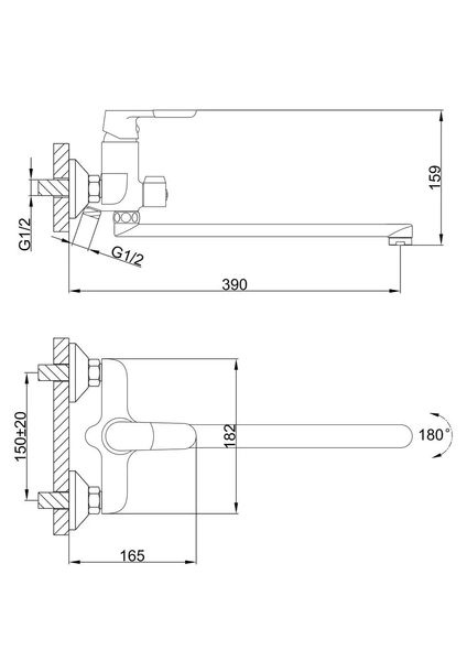 Змішувач для ванни Frap F2234 білий/хром F2234 фото