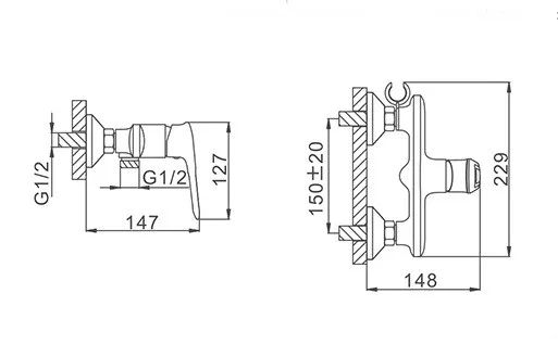 Гігієнічний душ Frap F2049-6 чорний/хром F2049-6 фото