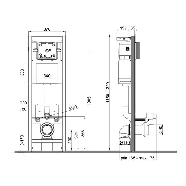 Инсталляция для унитаза Qtap Nest Uni SD00042963 фото