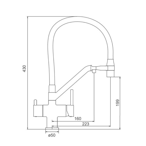 Смеситель для кухни с фильтром Gappo G4398-86 черный G4398-86 фото