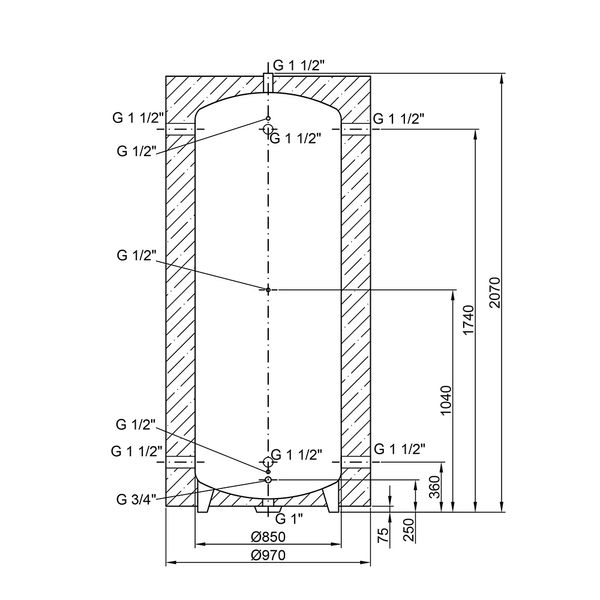 Теплоаккумулятор Thermo Alliance TA-ТАМ-00 300 с изоляцией 60 мм SD00047695 фото