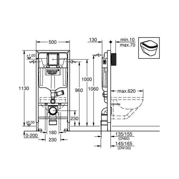 Инсталляция для унитаза Grohe Rapid SL 39002000 39002000 фото