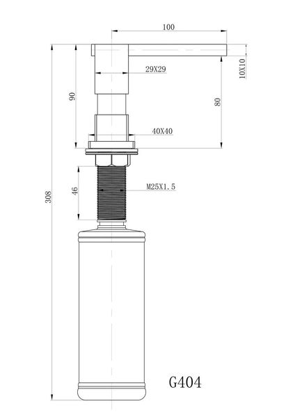 Дозатор для миючого засобу Gappo G404-1 чорний G404-1 фото