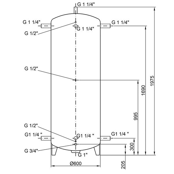 Теплоаккумулятор Thermo Alliance TA-ТАМ-00 300 без изоляции SD00047697 фото