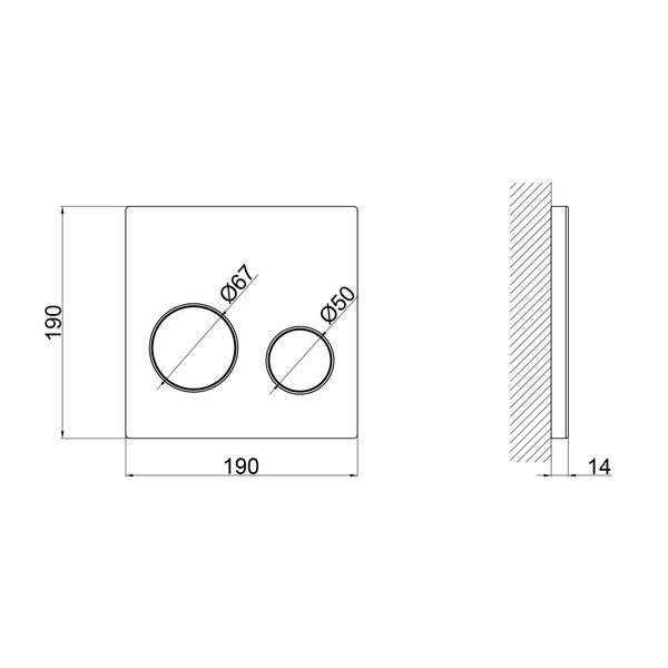 Панель змиву Qtap Nest Uni кругла чорна SD00042971 фото