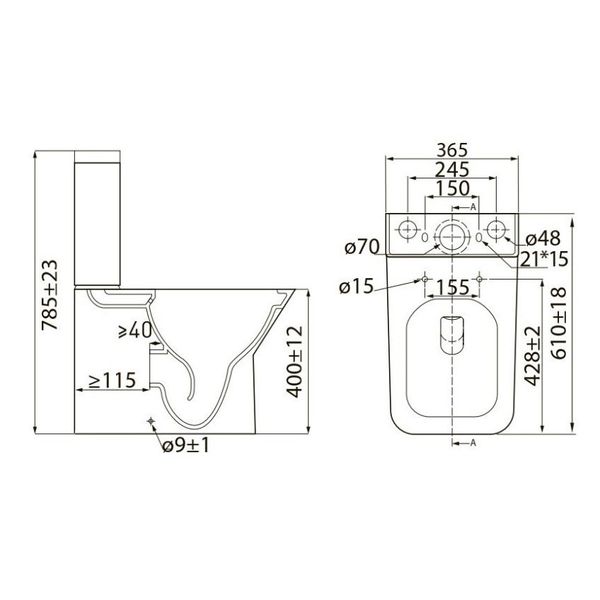 Унітаз підлоговий Volle Leon Rimless slim slow-closing 13-11-059 13-11-059 фото