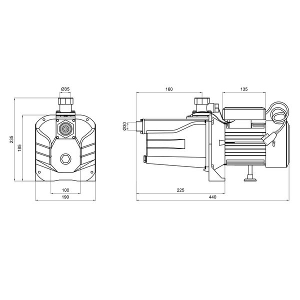 Насос поверхневий самовсмоктувальний Thermo Alliance SJET-100N 0,75 кВт SD00046698 фото