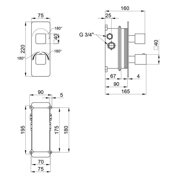 Термостат скрытого монтажа Qtap Votice 65T105NGC SD00041876 фото