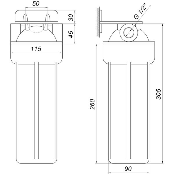 Фільтр-колба для гарячої води Bіо+ systems HT-10 1/2″ 000003409 фото