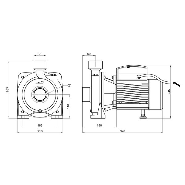 Насос поверхностный центробежный Thermo Alliance CPm200/2 1,5 кВт, 380 В SD00046831 фото