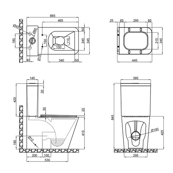 Унитаз-компакт Qtap Tern безободковый Soft-close SD00042533 фото