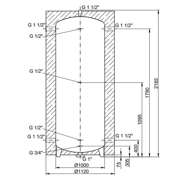 Теплоаккумулятор Thermo Alliance TA-ТАМ-00 300 с изоляцией 60 мм SD00048839 фото