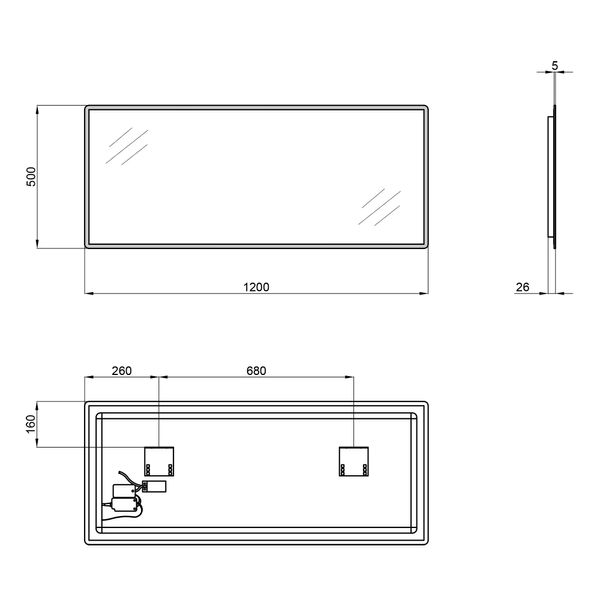 Зеркало Qtap Tern 1200x500 с LED-подсветкой SD00045765 фото