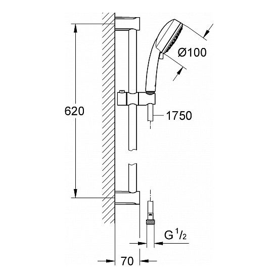 Душевой набор Grohe New Tempesta Cosmopolitan 100 27929002 27929002 фото