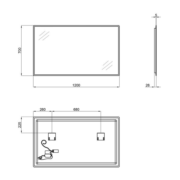 Зеркало Qtap Tern 1200x700 с LED-подсветкой SD00045766 фото