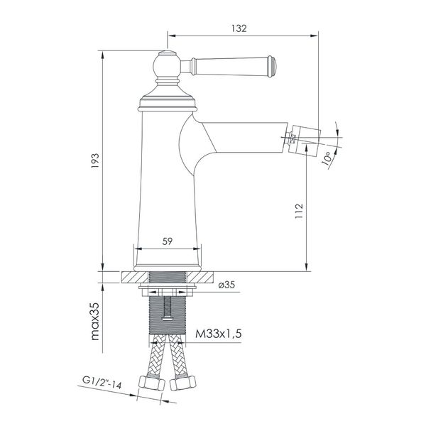 Змішувач для біде Imprese Hydrant ZMK031806070 060378 фото