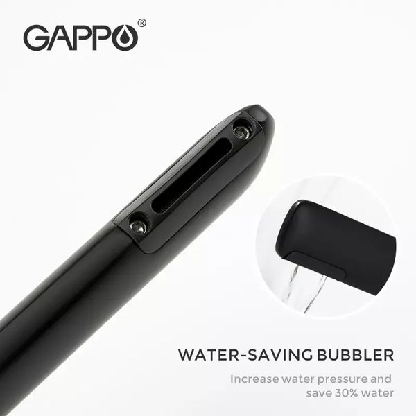 Смеситель для умывальника Gappo G1052-86 черный G1052-86 фото