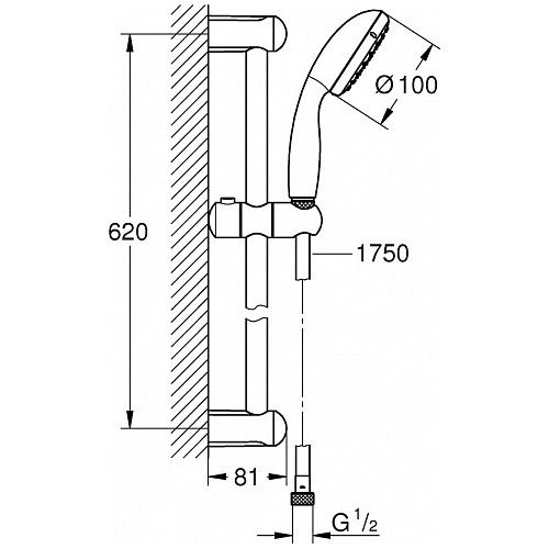 Душовий набір Grohe New Tempesta 100 27853001 27853001 фото