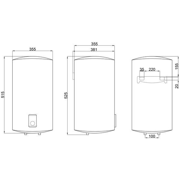 Бойлер Thermo Alliance 30 л вертикальний 1,6 кВт (0,8+0,8) SD00042025 фото