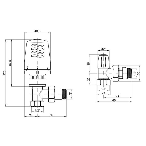 Термокомплект Icma 1/2" с антипротечкой угловой №KIT_1100+774-940+805-940 SD00023648 фото