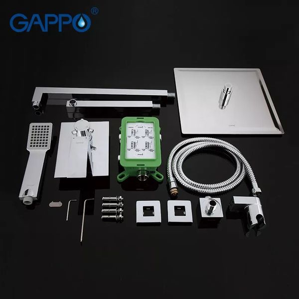 Душевая система скрытого монтажа Gappo G7102 хром G7102 фото