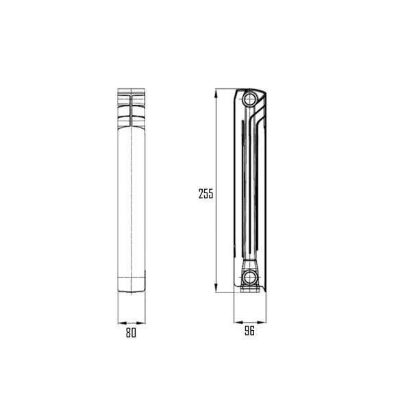 Радиатор биметаллический Thermo Alliance Bi-Ferrum 200/96 0,81 кг SD00045470 фото