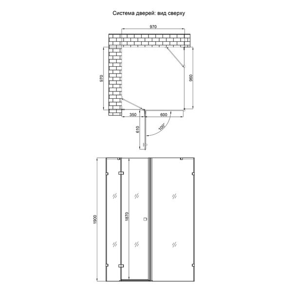 Душова кабіна Qtap Capricorn CRM1011SC6 100х100 см скло 6 мм SD00039712 фото