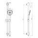 Душевой гарнитур Volle Cascada B70 cromo 1586.170501 1586.170501 фото 2