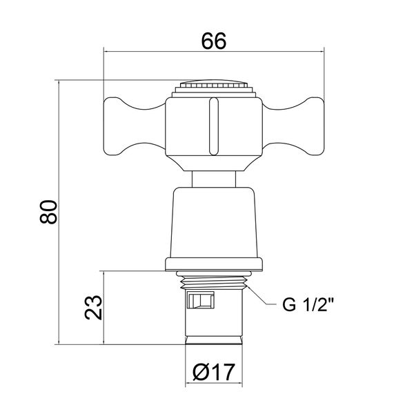 Кран-букса для змішувача Lidz Repair 22 1/2 пара Chrome SD00028248 фото