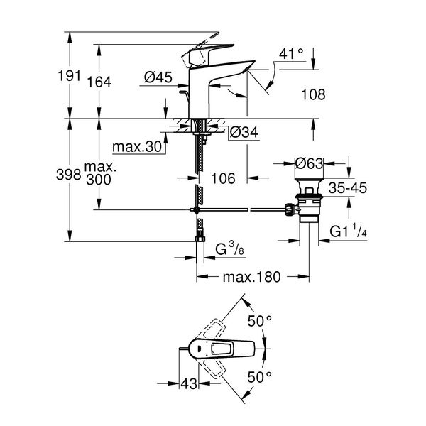 Смеситель для умывальника Grohe BauLoop New M-Size 23762001 23762001 фото