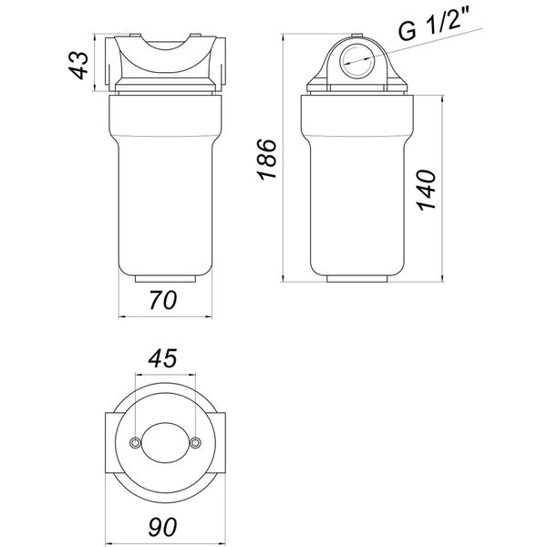 Фильтр полифосфатный Bio+ systems SL25 1/2″ для котлов 000004631 фото