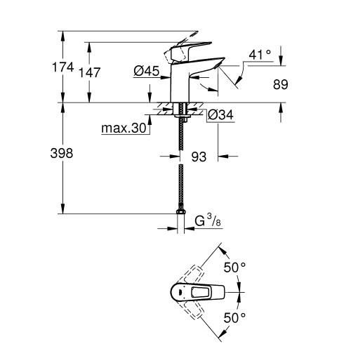 Смеситель для умывальника Grohe BauLoop New S-Size 23337001 23337001 фото