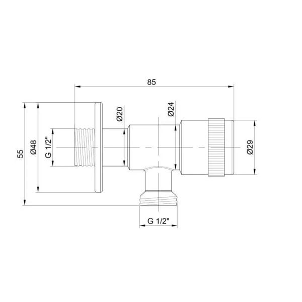 Запорный вентиль Lidz Went 112 1/2"x1/2" Nickel SD00041034 фото