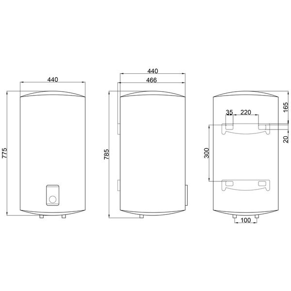 Бойлер Thermo Alliance 80 л вертикальный 1,6 кВт (0,8+0,8) SD00042040 фото