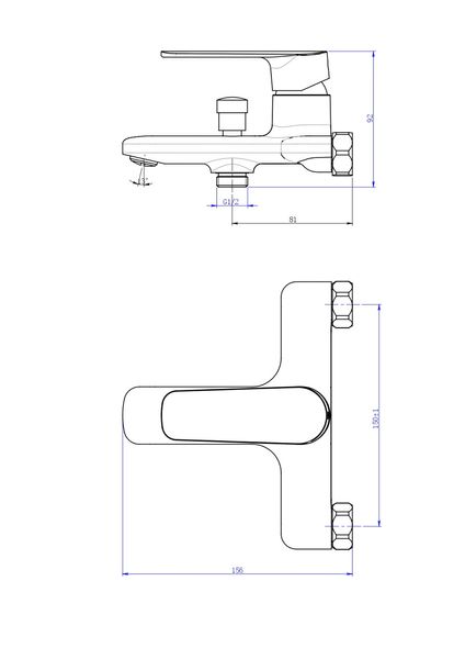 Смеситель для ванны Perla Jack белый PBZ6304W PBZ6304W фото