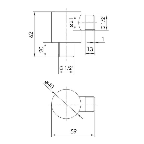 Шланговое подключение Imprese Brenta графитовый хром ZMK091908700 073817 фото