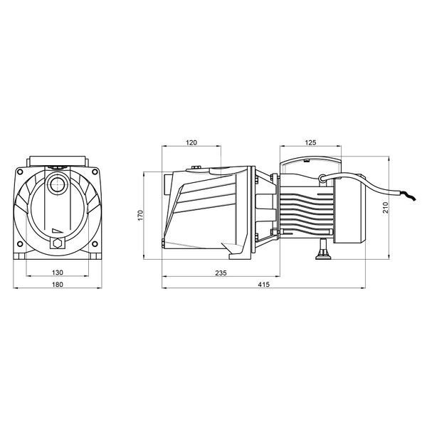 Насос самовсасывающий центробежный Thermo Alliance D-JNWm-10M 0,75 кВт SD00046814 фото