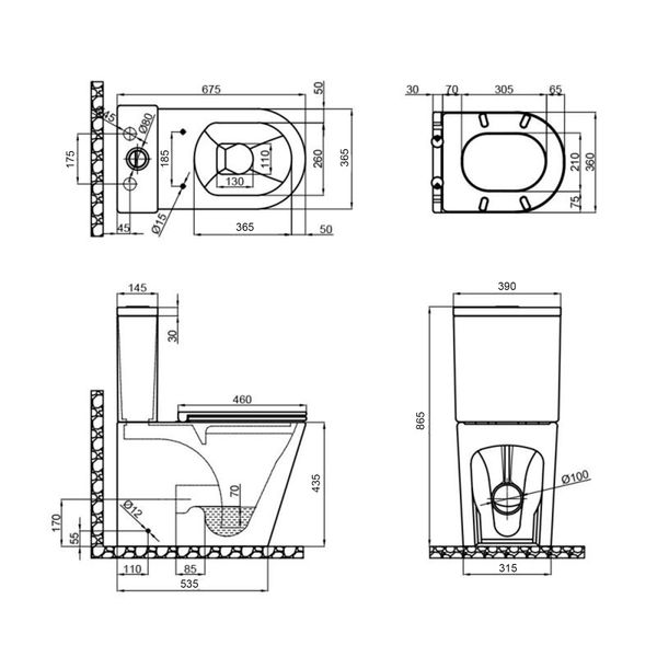 Унітаз-компакт Qtap Scorpio безобідковий Ultra Quiet Soft-close SD00050897 фото