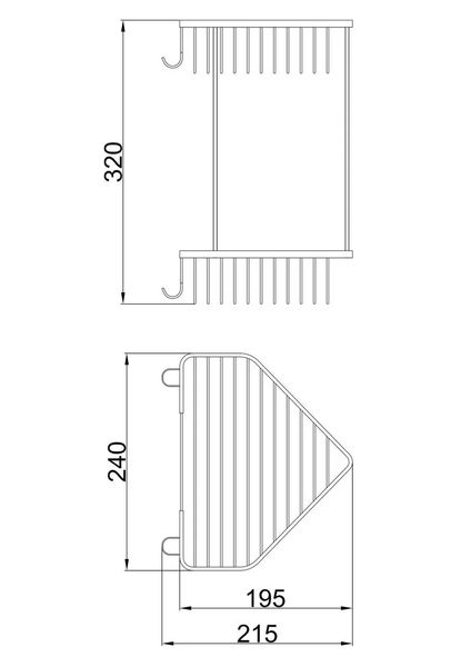 Полка металлическая угловая Frap F335-1 хром F335-1 фото