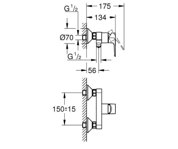 Смеситель для душа Grohe BauLoop New 23634001 23634001 фото